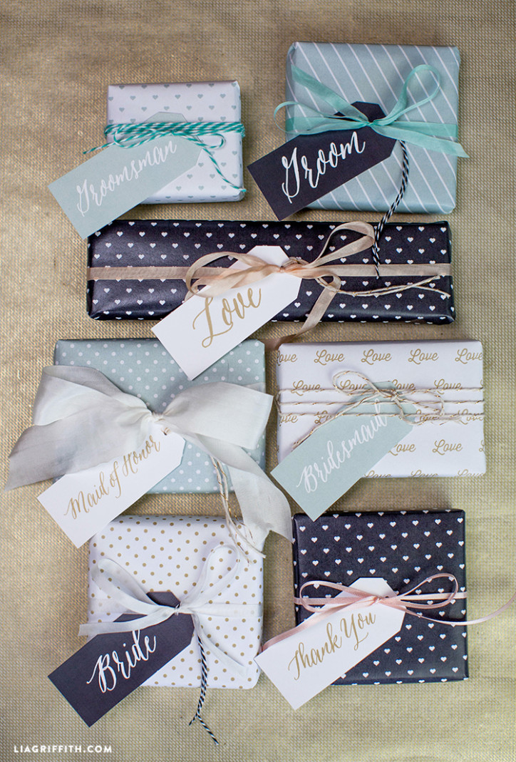 Printable Wedding Gift Tags - Lia Griffith