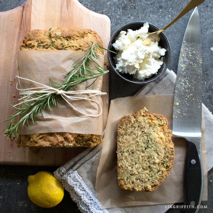 Lemon Rosemary Zucchini Bread Recipe Lia Griffith