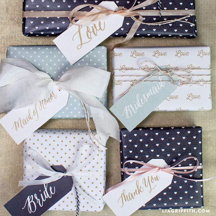 Printable Wedding Gift Tags - Lia Griffith