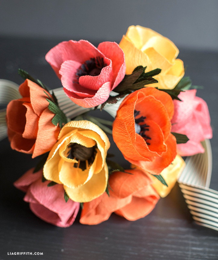 Kid's Project: Crepe Paper Anemone - Lia Griffith