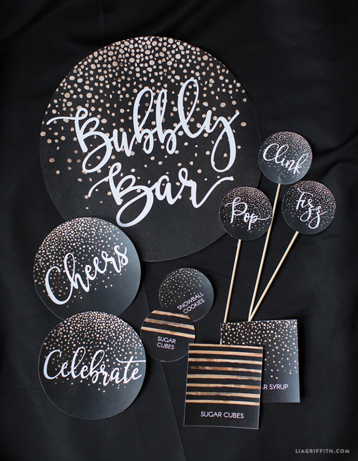 Printable New Year's Eve Party Decorations - Lia Griffith