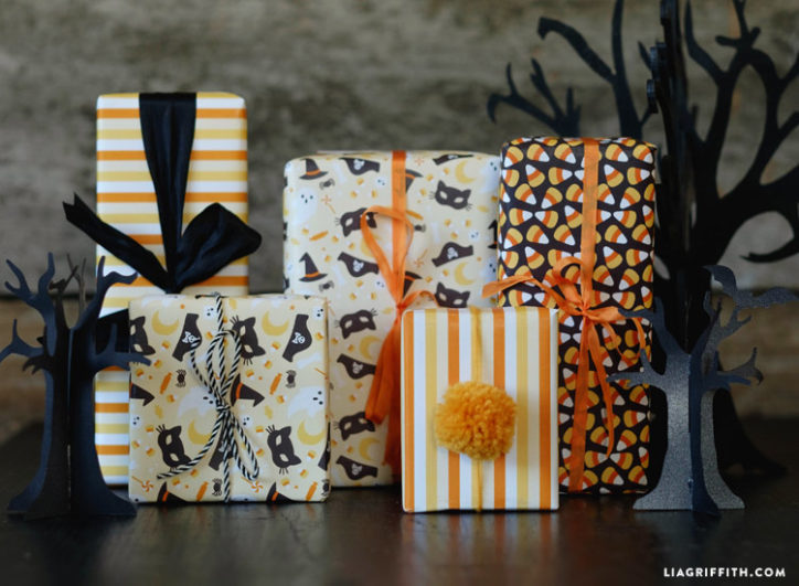 Printable Halloween Gift Wrap - Lia Griffith