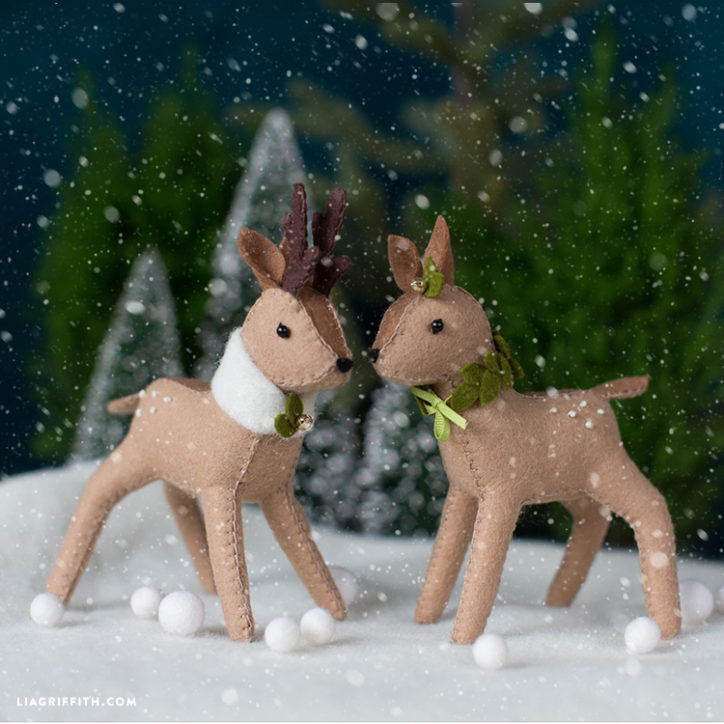 DIY Felt Reindeer Template & Sewing Tutorial Felt Crafts