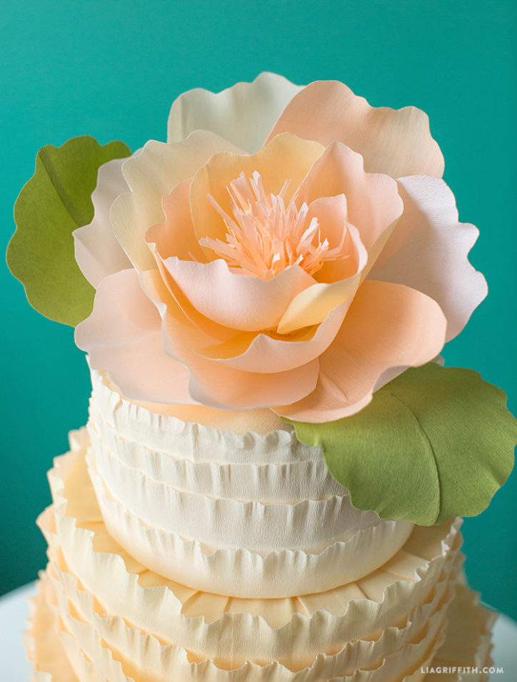 How to Make a Ruffle Cake with Crepe Paper