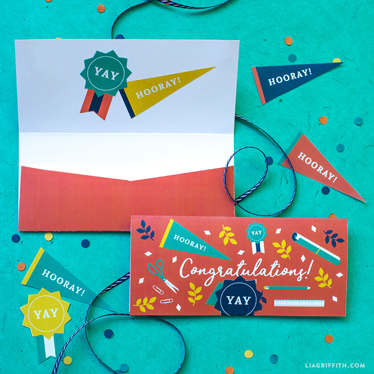 Printable Graduation Money Holder Card