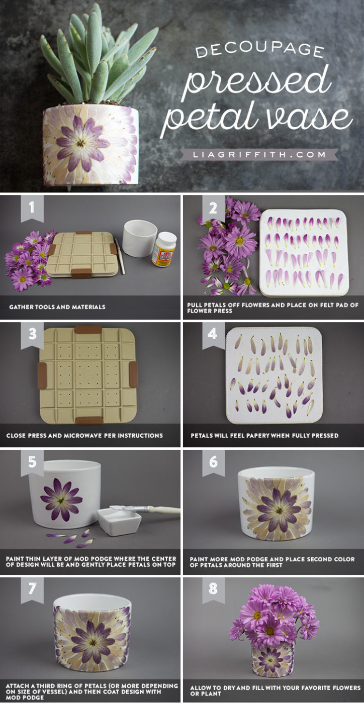 DIY Pressed Flower Vase