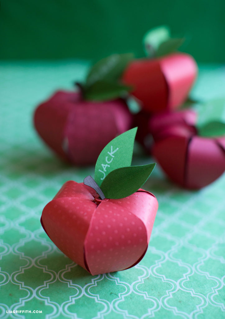 Paper Apples for Back to School Lia Griffith