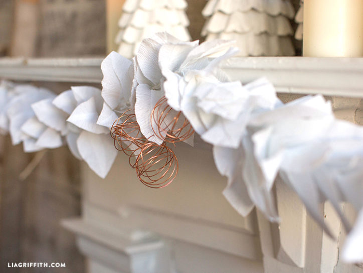 Crepe Paper White Leaf Garland Lia Griffith