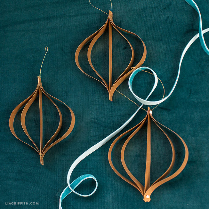 Simple Mid-Century Paper Ornaments - Lia Griffith