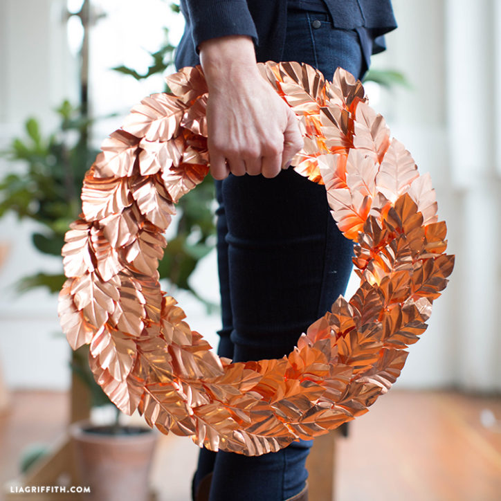 Craft a Copper Leaf Wreath for Your Home Lia Griffith