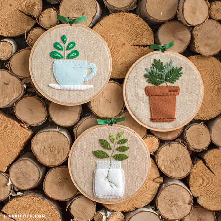 Embroidery Plants Wall Art DIY Tutorial Lia Griffith