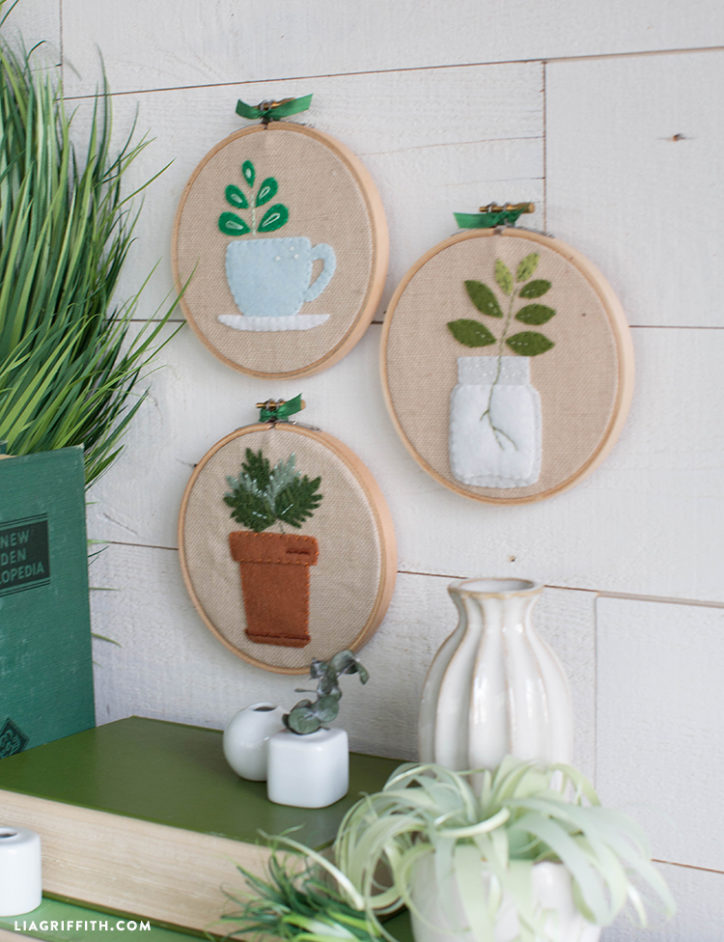 Embroidery Plants Wall Art DIY Tutorial Lia Griffith