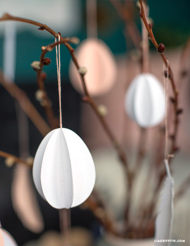 DIY 3D Paper Egg Ornaments for Your Easter Tree