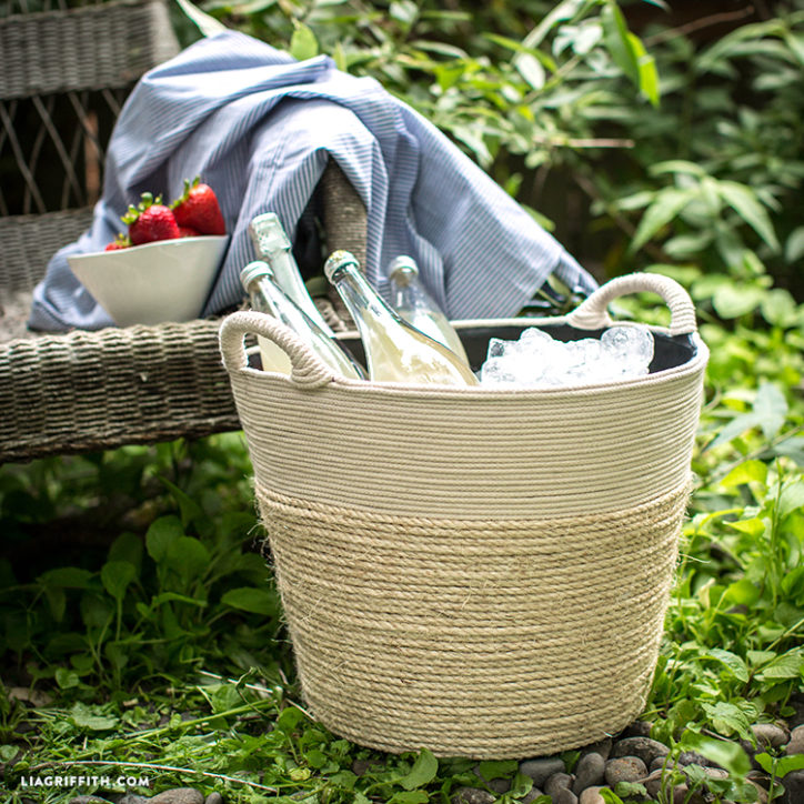 Keep Cool This Summer With This Easy DIY Rope Drink Bucket!