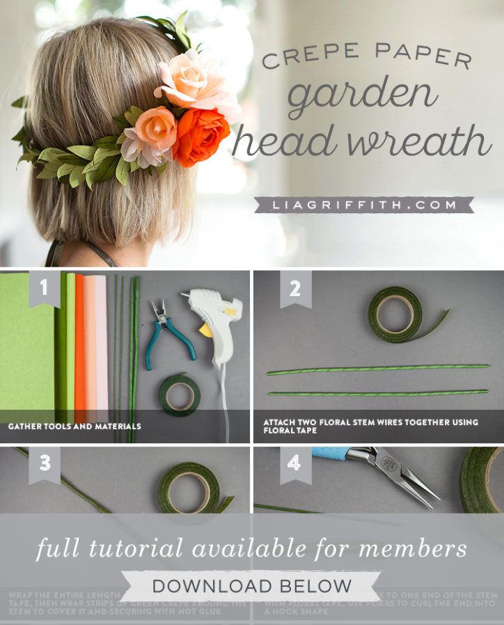 Feel Like a Princess with This Crepe Paper Garden DIY Flower Crown!