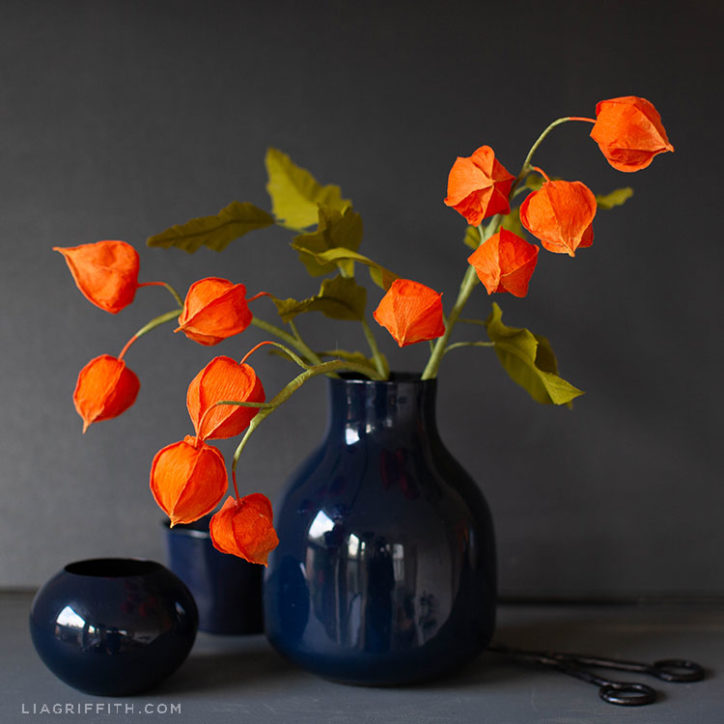 Crepe Paper Chinese Lantern Flowers Lia Griffith