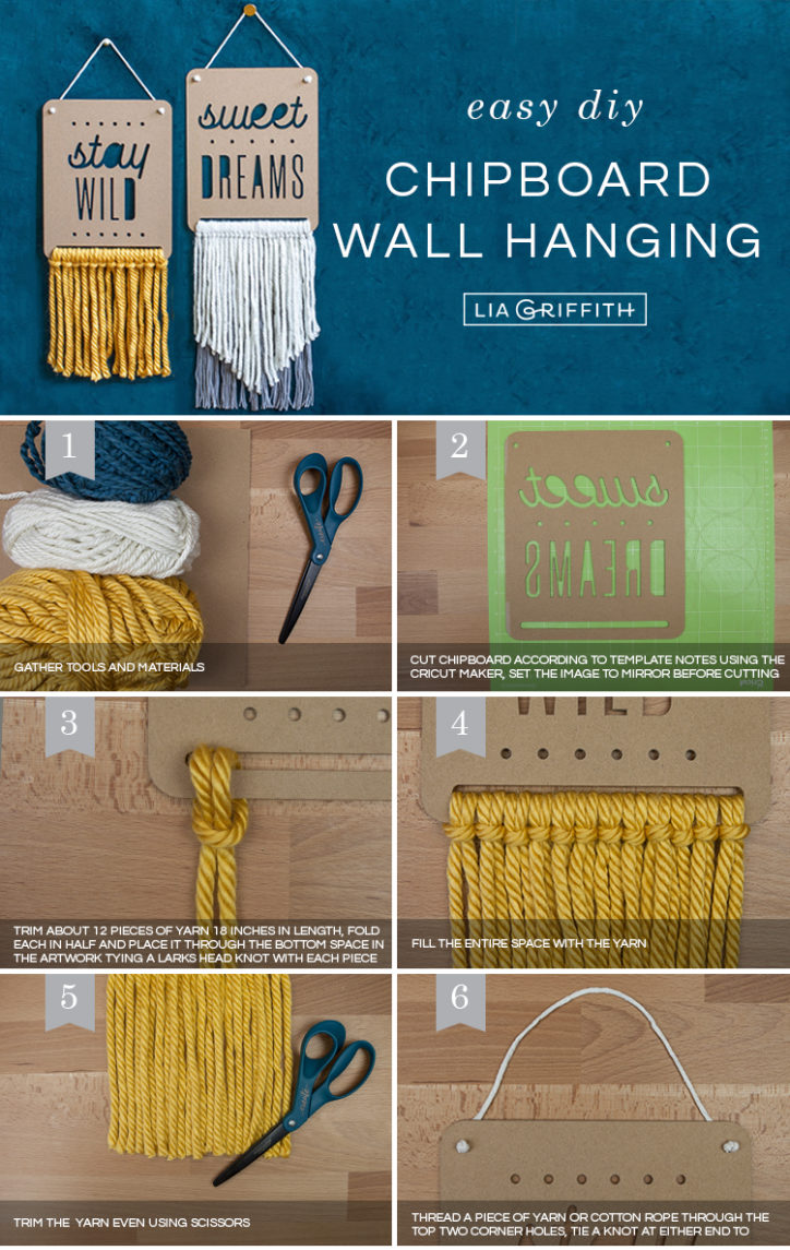 Chipboard Wall Hanging Tutorial Lia Griffith