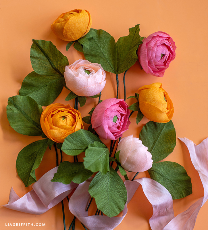 Video Tutorial Crepe Paper Ranunculus Flower Kit Lia Griffith