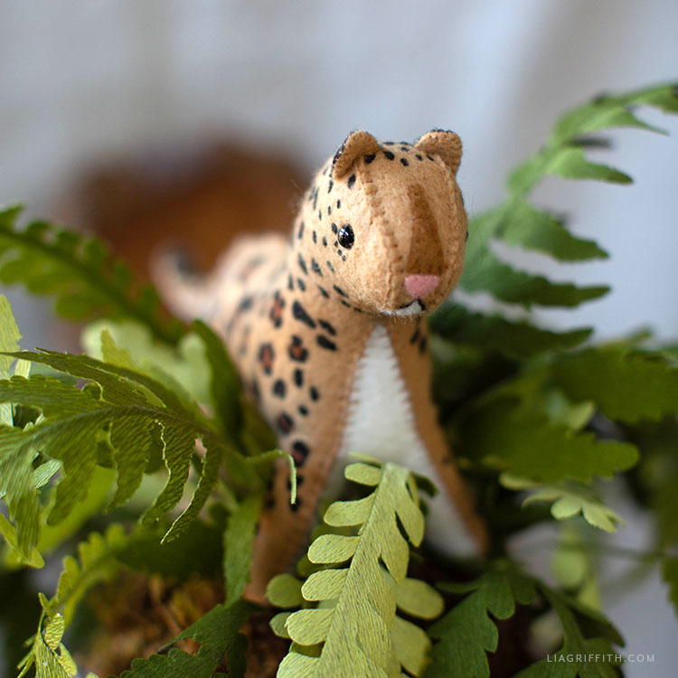 Felt Leopard Stuffie DIY Template & Tutorial - Lia Griffith