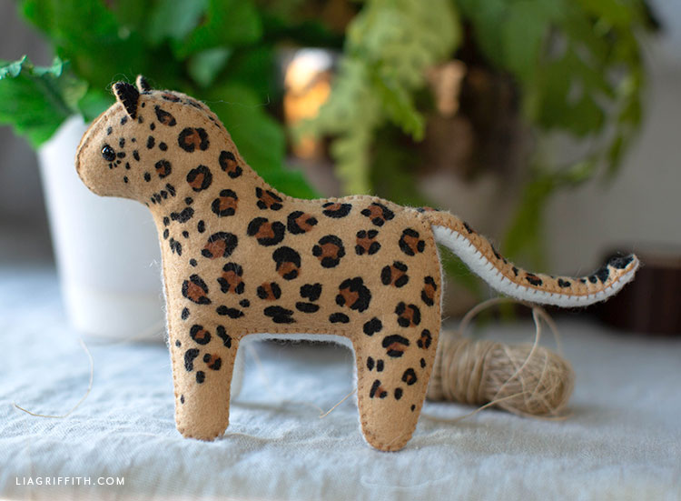Felt Leopard Stuffie DIY Template & Tutorial - Lia Griffith