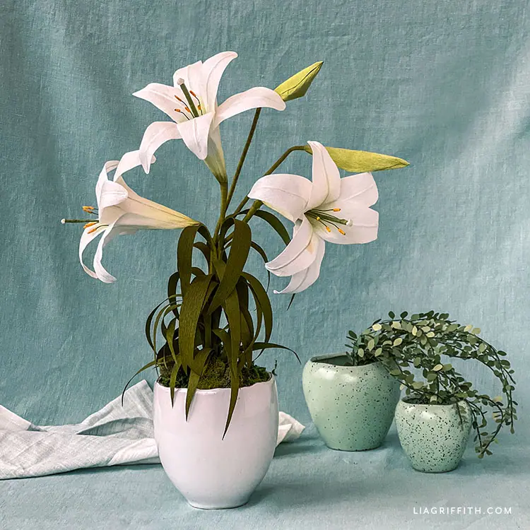 Crepe Paper Easter Lily Video Workshop - Lia Griffith
