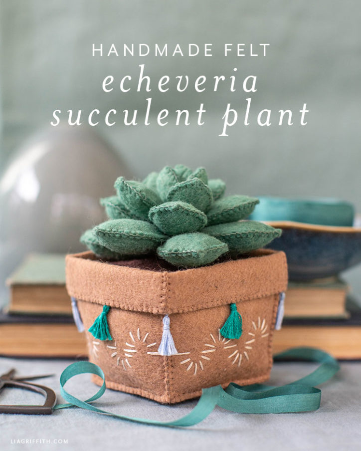 Felt Echeveria Succulent Pattern & Tutorial - Lia Griffith