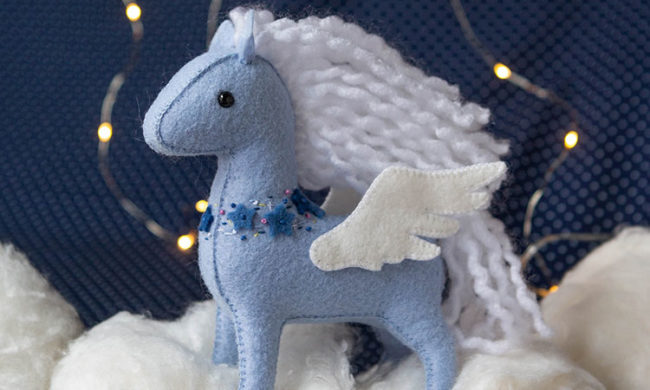 felt pegasus stuffie