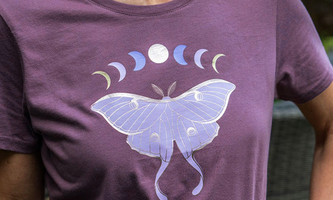 luna moth shirt iron-on