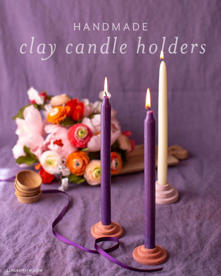 How to Make Clay Candlestick Holders Lia Griffith