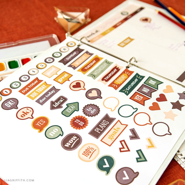 Free Weekly Planner Printable &amp; Printable Planner Stickers - Lia Griffith