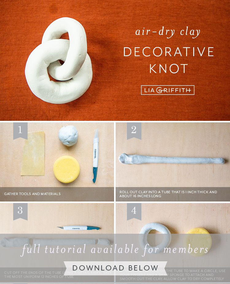 Decorative Clay Knot Art DIY Tutorial Lia Griffith