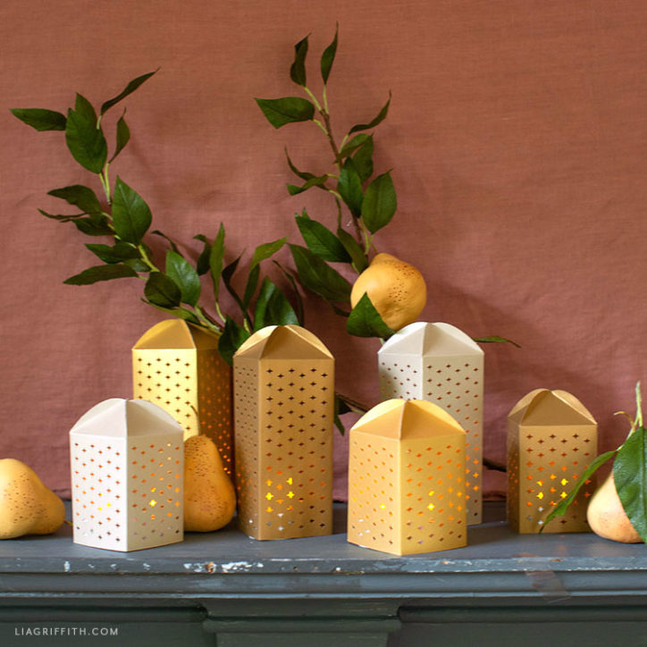 Papercut Luminaries for Your Mantel or Table - Lia Griffith