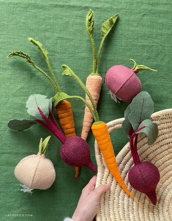 Felt Root Vegetables Pattern & Tutorial - Lia Griffith