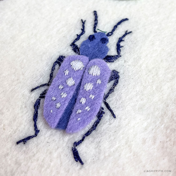 Embroidered Felt Insect Banner DIY Tutorial - Lia Griffit