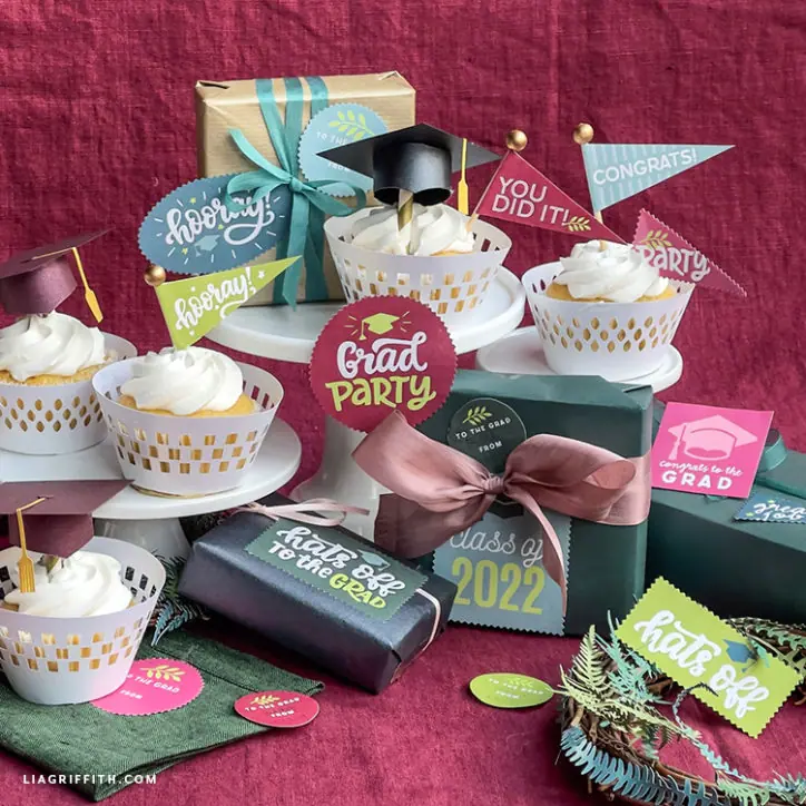 graduation-labels-free-printables-for-your-grad-party-lia-griffith for Free Printable Graduation Address Labels Graduation Labels (Free Printables for Your Grad Party) - Lia Griffith for Free Printable Graduation Address Labels