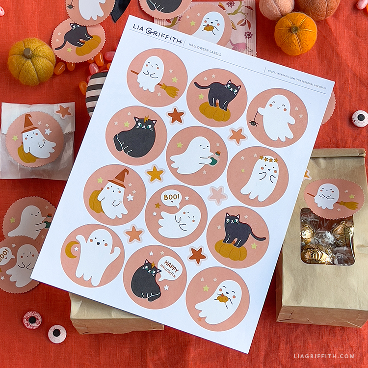 Printable Halloween Stickers - Lia Griffith