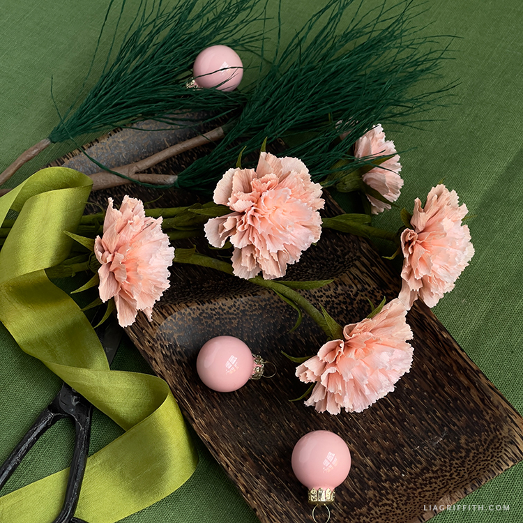 Crepe Paper Pink Carnations Template & Tutorial Lia Griffith