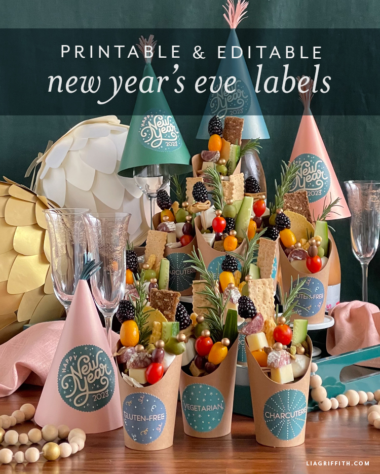 New Year's Eve Party Labels (Free Printable) - Lia Griffith