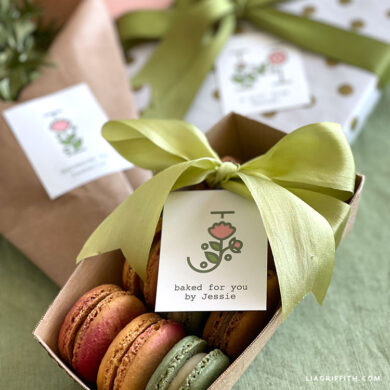 Floral Monogram Labels (Free Printable!) - Lia Griffith