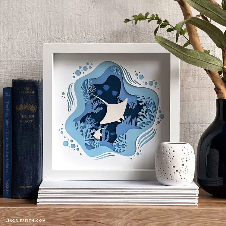 ①Rabbit-PaperCutting- Papercut Ocean Reef Artwork - Lia Griffith