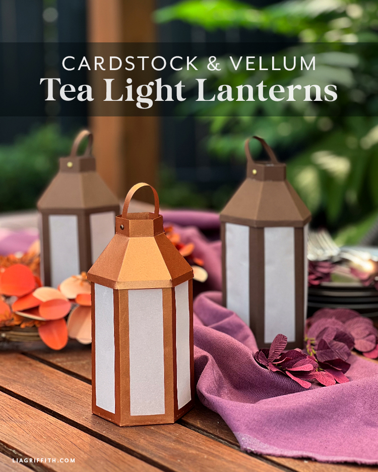 Cardstock & Vellum Tea Light Lantern Lia Griffith