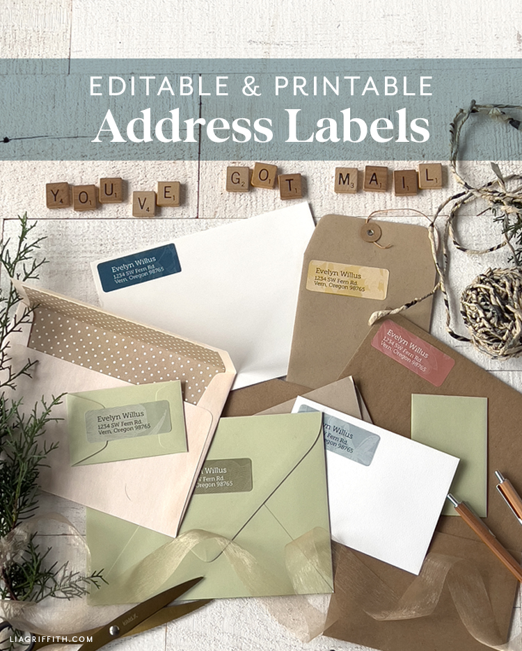 Printable Address Labels - Lia Griffith