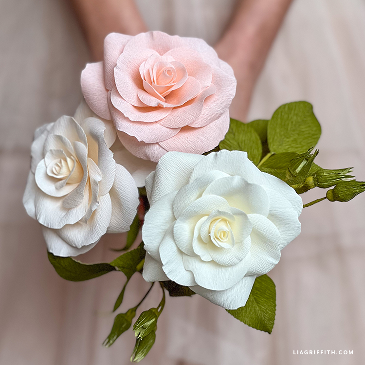 Crepe Paper Garden Roses Lia Griffith