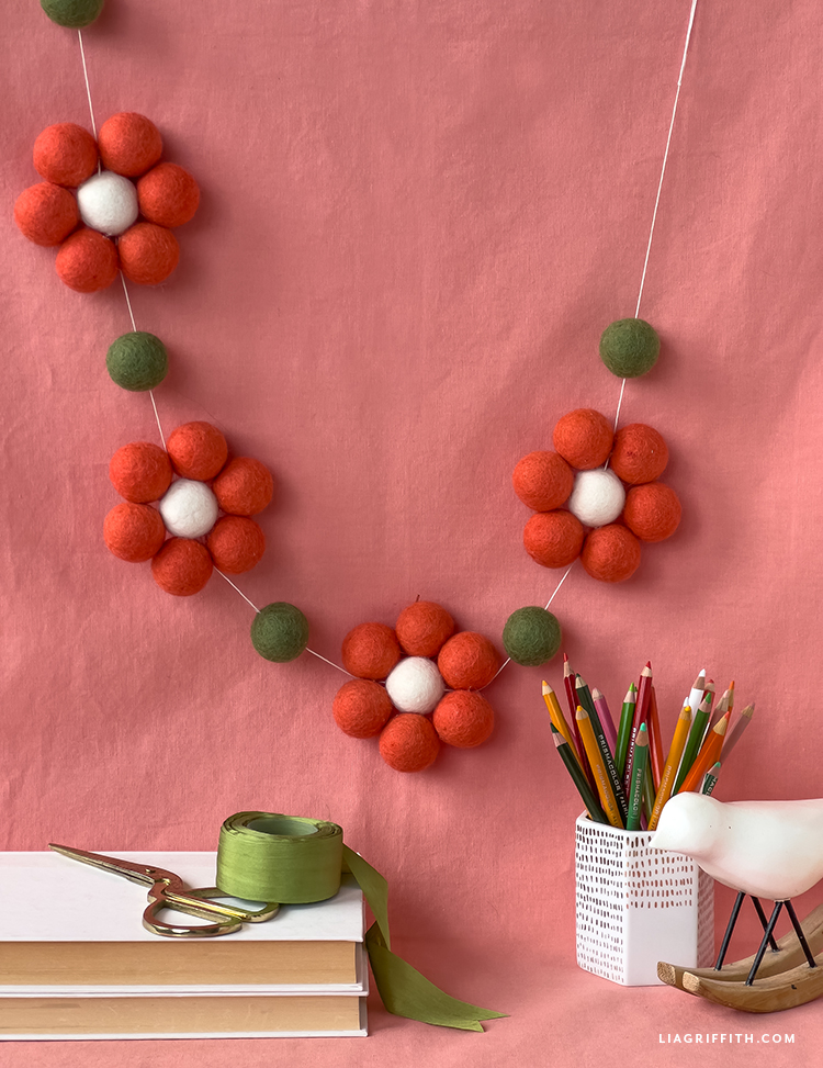 Craft Camp Felt Ball Flower Garland Lia Griffith