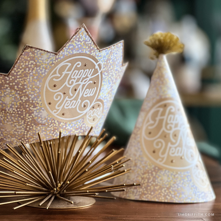 Printable New Year #39 s Eve Labels Hats Lia Griffith