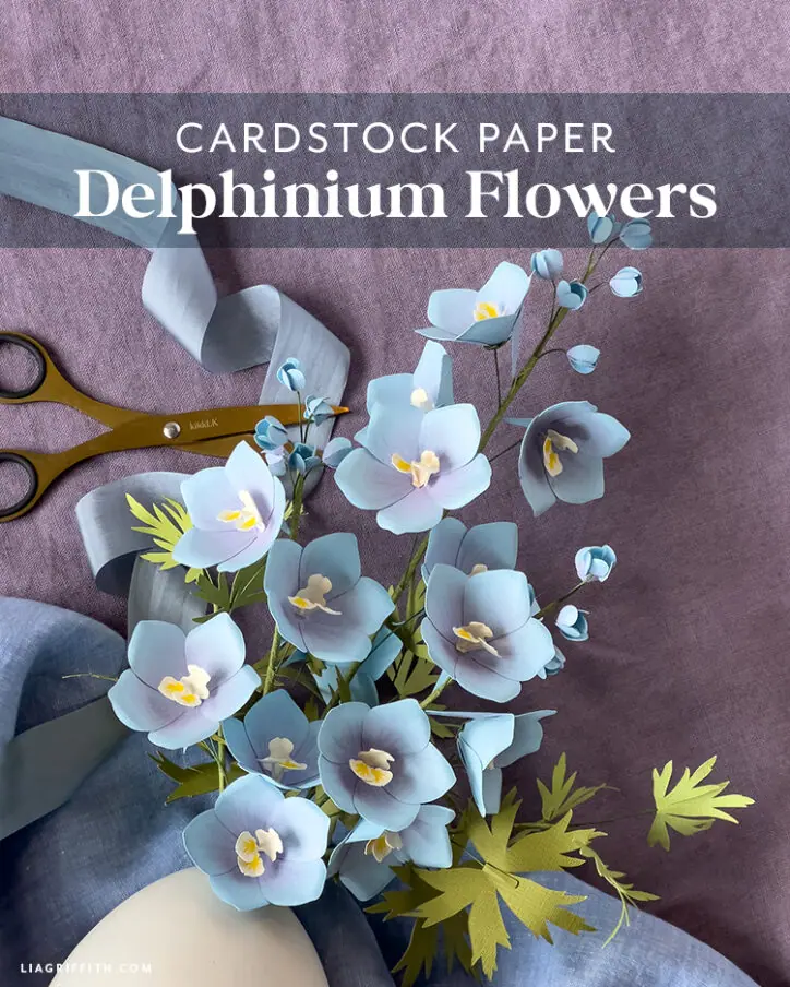 Cardstock Delphinium - Lia Griffith