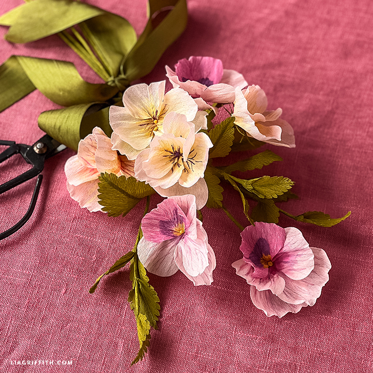 Crepe Paper Pansy Member Make Lia Griffith