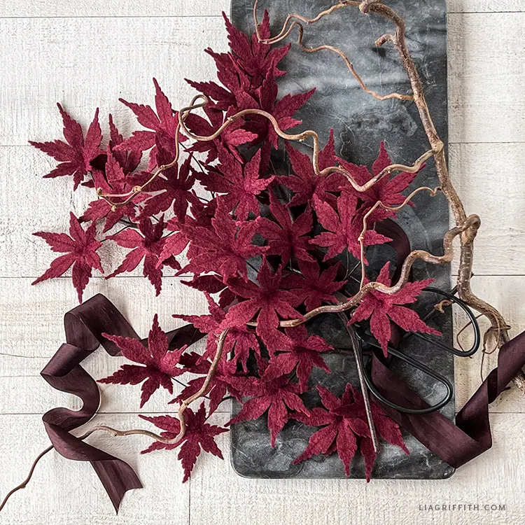 Felt Japanese Maple Branch - Lia Griffith