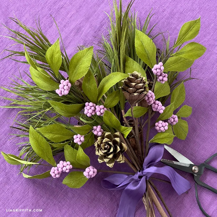Crepe Paper Beautyberry Branch—Video Workshop - Lia Griffith