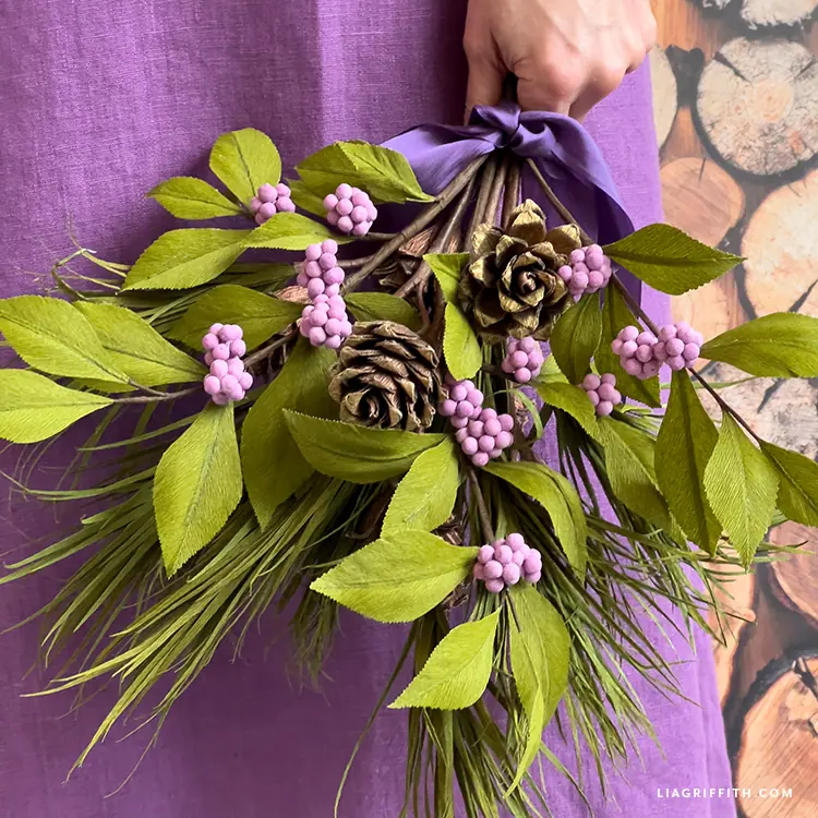Crepe Paper Beautyberry Branch—Video Workshop - Lia Griffith